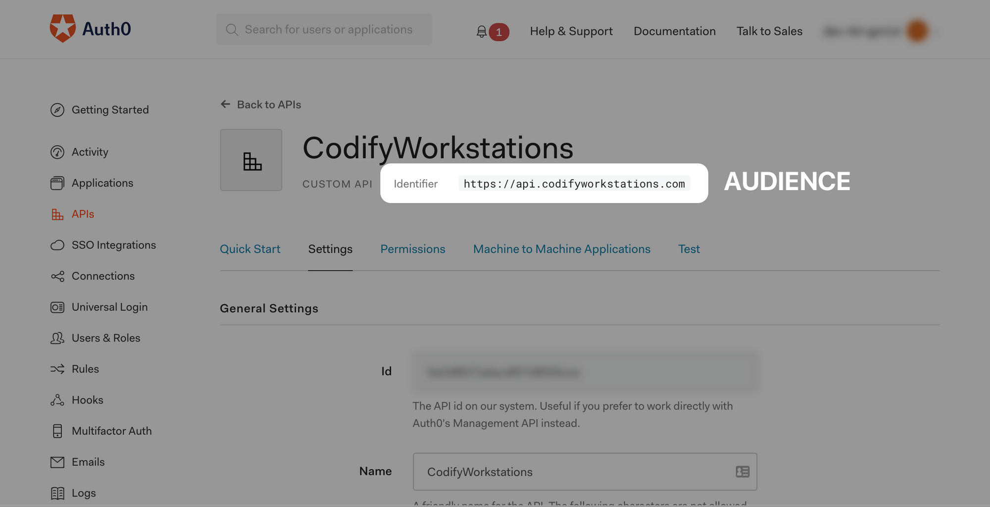 Auth0 API Details