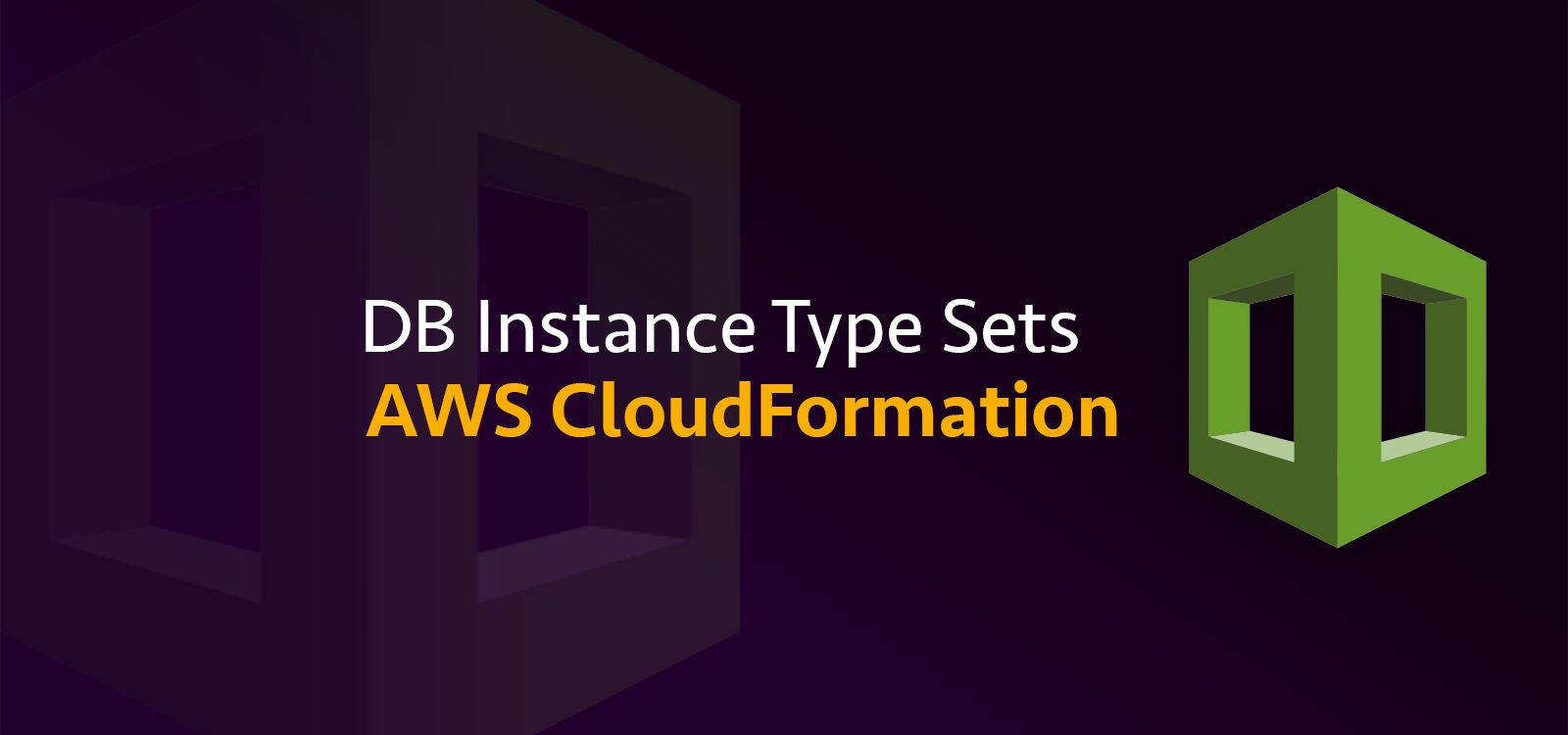 AWS CloudFormation DB Instance Type Snippets
